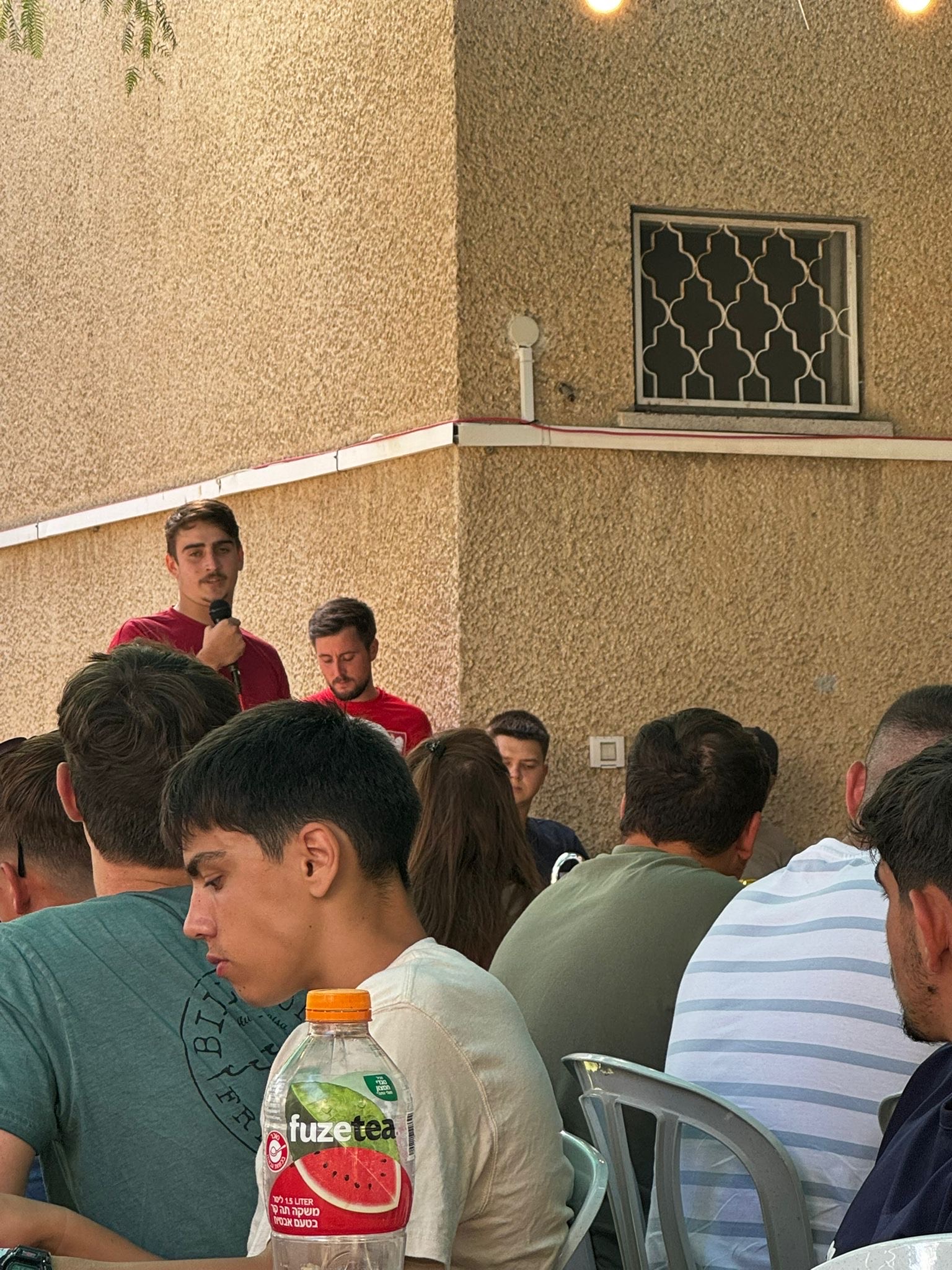 Youth gathered for teaching after the match