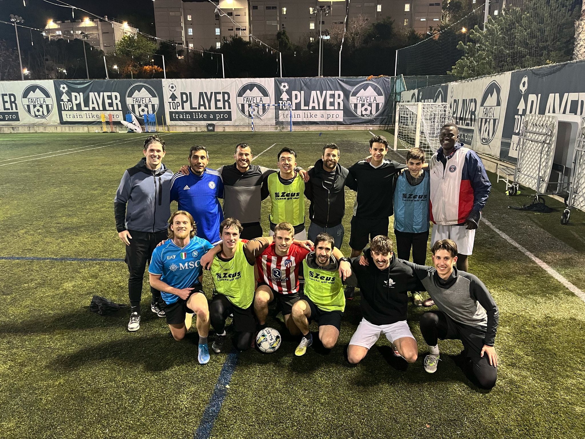 Football team group photo after a match
